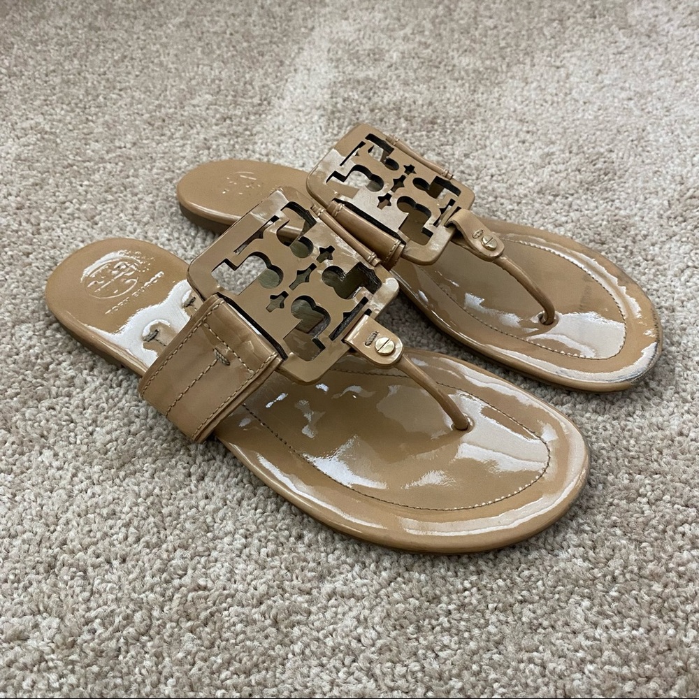 Tory Burch | Square Miller Patent Leather Sandals Size 11